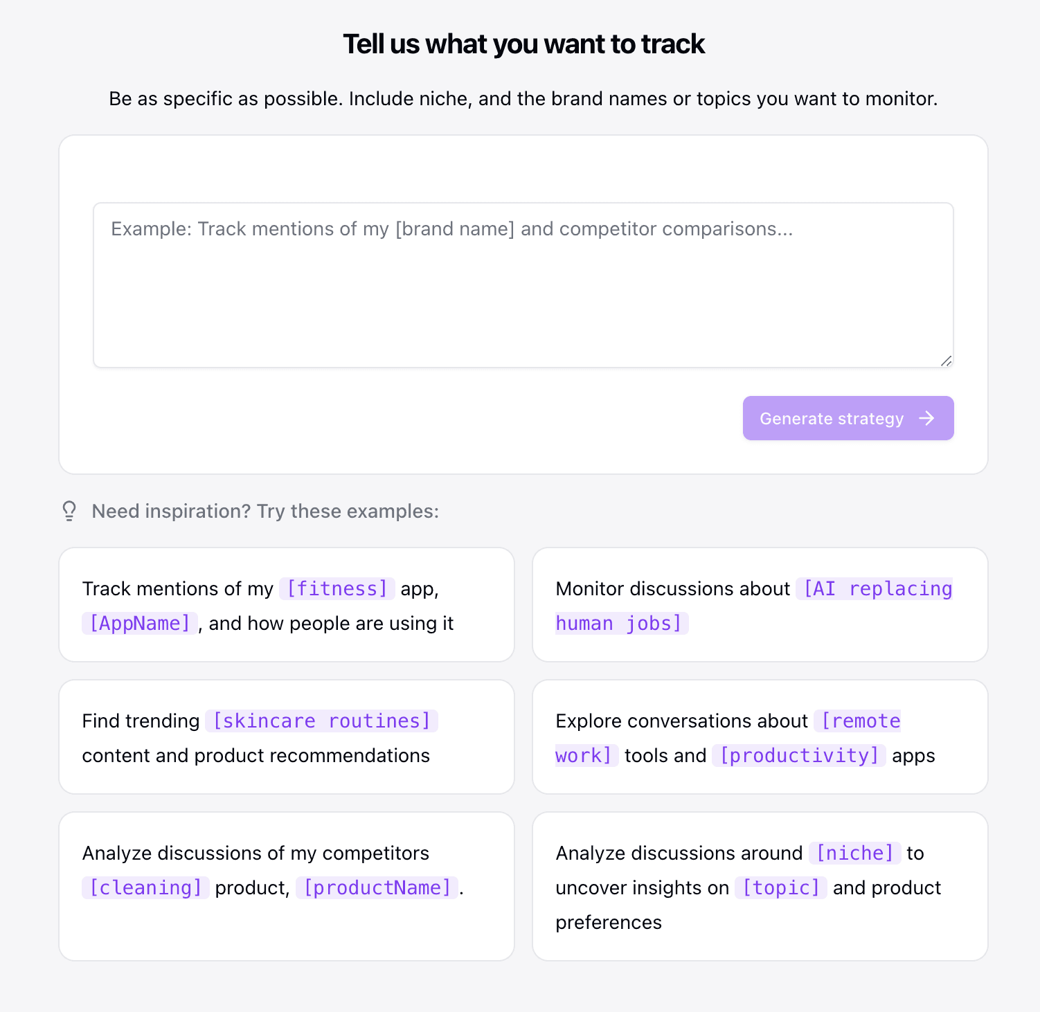 Consumer intelligence dashboard